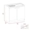 Tuhome Napoles Utility Sink with Cabinet One Shelf, Double Door Cabinet, Smokey Oak/Light Gray MIZ6558 - alternate 2